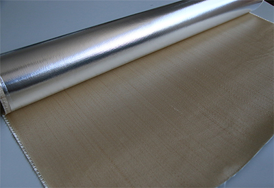 Tejido de fibras de sílice aluminizado resistente al calor